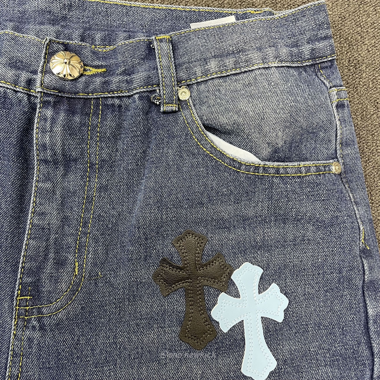 Chrome Hearts Blue Jeans Cross Patch (2) - newkick.vip